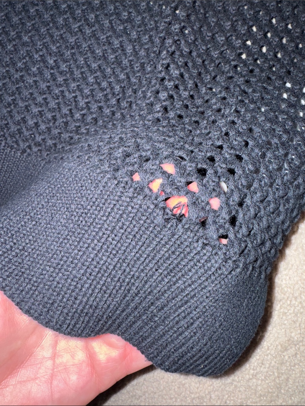 Abercrombie & Fitch Black Open-Knit Crewneck Sweater Vest - Picture 5 of 5